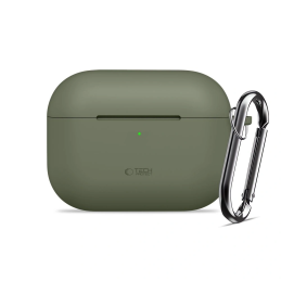 Etui Tech-Protect Silicone Hook do Apple AirPods Pro 3 Olive Green