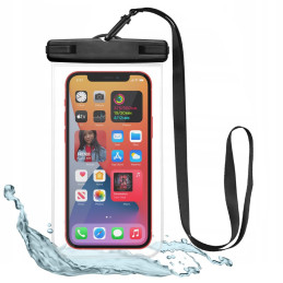 Etui wodoszczelne Tech-Protect Universal Waterproof Case Black/clear