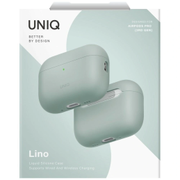 Etui UNIQ Lino do Apple AirPods Pro 3 gen Silicone zielony