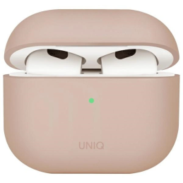 Etui UNIQ Lino do Apple AirPods 4 Silicone różowy/pink blush