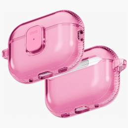 Etui UNIQ Glase Pro do Apple AirPods Pro 3 Lock Case różowy