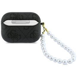 Etui Guess 4G Pearl Strap do Apple AirPods Pro 3 czarny