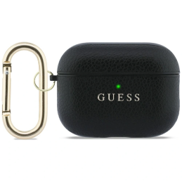 Etui Guess Grained Classic Logo do Apple AirPods Pro 3 czarny