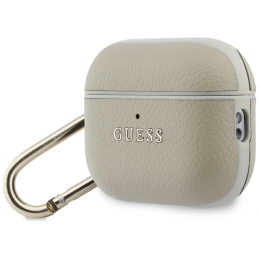 Etui Guess Grained Classic Logo Hook do Apple AirPods Pro 3 złoty