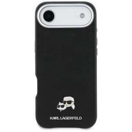Etui Karl Lagerfeld Karl & Choupette Head Pins Saffiano MagSafe do Apple iPhone Air czarny