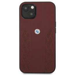 Etui BMW BMHCP13SRSPPR Apple iPhone 13 mini czerwony/red hardcase Leather Curve Perforate