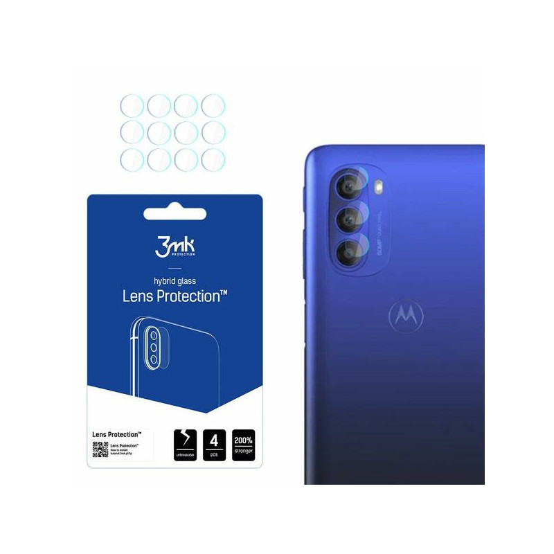 Szkło hybrydowe na obiektyw aparatu 3MK Lens Protection Motorola Moto G51 5G [4 PACK]