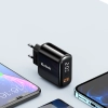 MCDODO SZYBKA ŁADOWARKA SIECIOWA DO TELEFONU 2X USB USB-C PD 20W MIERNIK