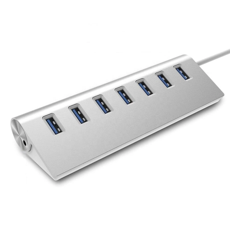 HUB USB ROZDZIELACZ ROZGAŁĘŹNIK PORTÓW AKTYWNY ZASILANIE SZYBKI 7X USB 3.0
