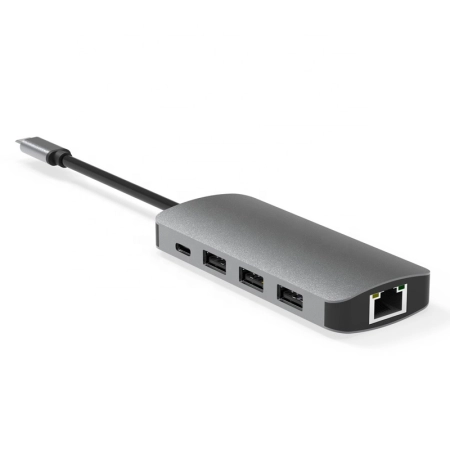Hub 8w1 Stacja dokująca USB - C HDMI 4K SD do Macbook Pro/Air