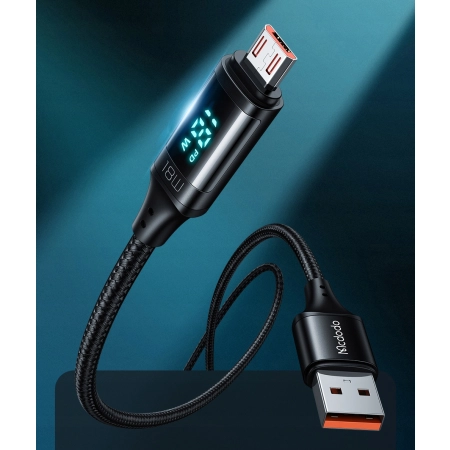 MCDODO KABEL Z WYŚWIETLACZEM MICRO USB SZYBKIE ŁADOWANIE DO SAMSUNG 18W 1M