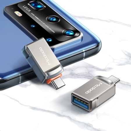 MCDODO ADAPTER PRZEJŚCIÓWKA USB-A 3.0 DO USB-C NA USB TYP C 3A 5GBPS OTG