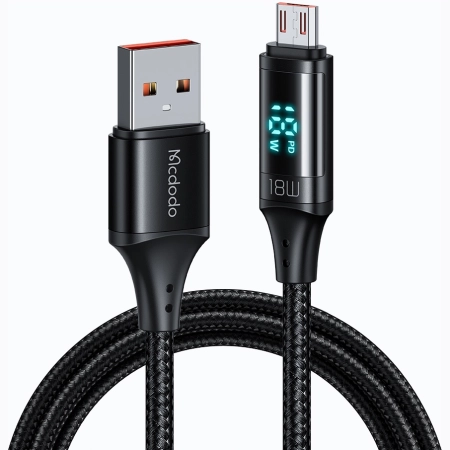 MCDODO KABEL Z WYŚWIETLACZEM MICRO USB SZYBKIE ŁADOWANIE DO SAMSUNG 18W 1M