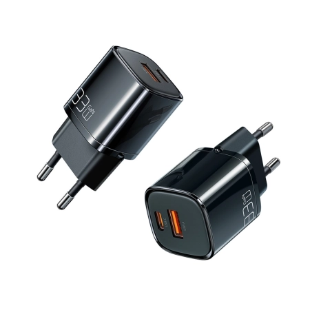 MCDODO SZYBKA ŁADOWARKA SIECIOWA DO TELEFONU ZASILACZ 2X USB USB-C 33W GAN